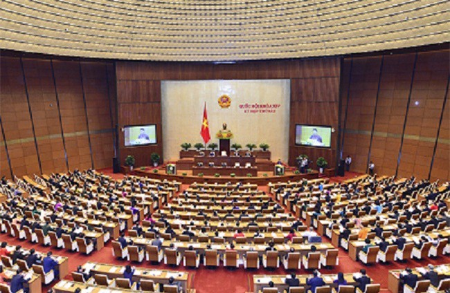 Toàn cảnh phiên khai mạc Kỳ họp thứ sáu, Quốc hội Khóa XIV. (Ảnh: VPQH)