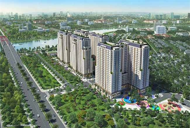 Dự án có sảnh đón sang trọng dành riêng cho các cư dân của Dream Home Riverside (ảnh TL)