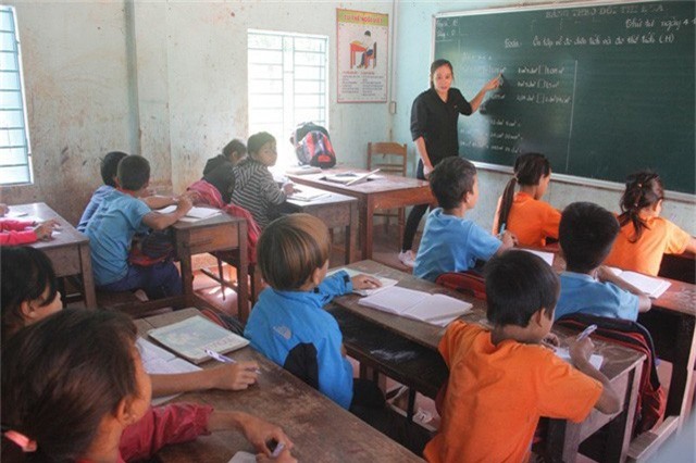 Cô giáo Nga đã có thâm niên 8 năm dạy học ở huyện miền núi Hướng Hóa.