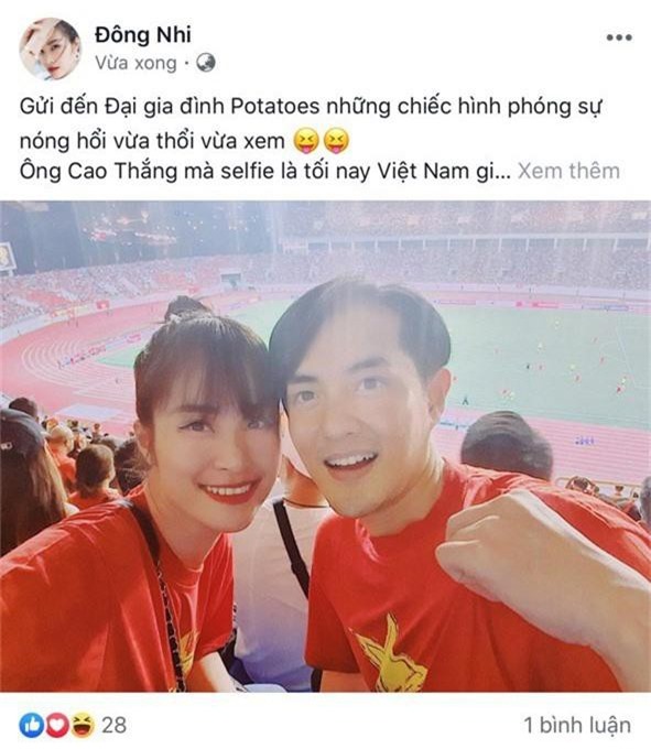 Đông Nhi - Ông Cao Thắng, Bảo Anh cùng dàn sao Vbiz vỡ oà trước siêu phẩm ngả người volley mở màn tỷ số 1-0 của Quang Hải - Ảnh 3. Đông Nhi - Ông Cao Thắng, Bảo Anh cùng dàn sao Vbiz vỡ oà trước siêu phẩm ngả người volley mở màn tỷ số 1-0 của Quang Hải - Ảnh 3.