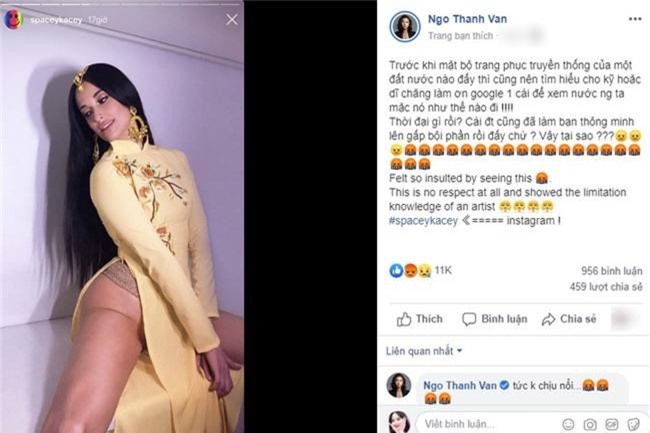 Ngô Thanh Vân bức xúc trước việc nữ ca sĩ nước ngoài mặc áo dài Việt Nam nhưng “quên” mặc quần đầy phản cảm
