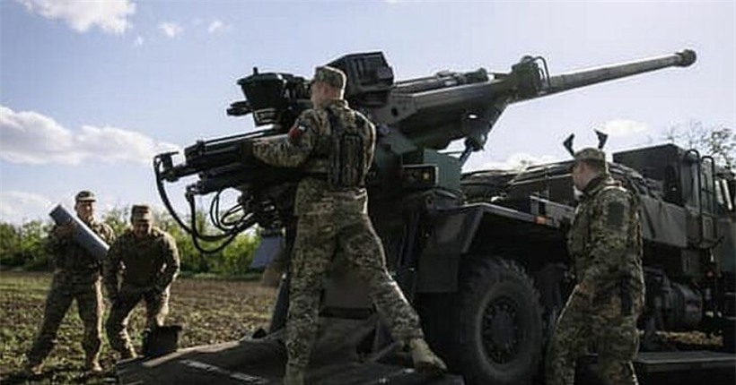 Pháo tự hành CAESAR tại Ukraine.