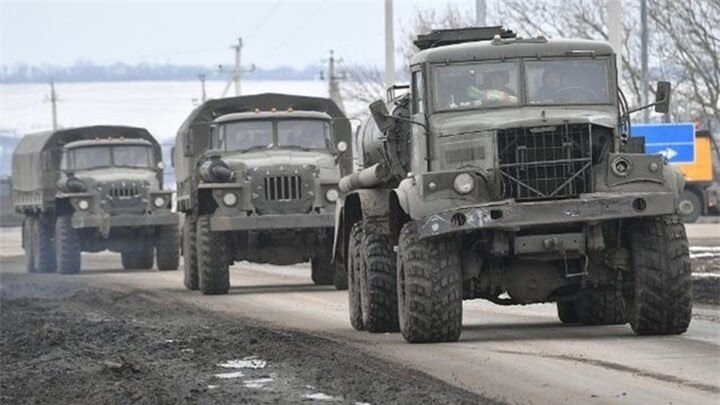 Đoàn xe vận tải của Quân đội Nga.