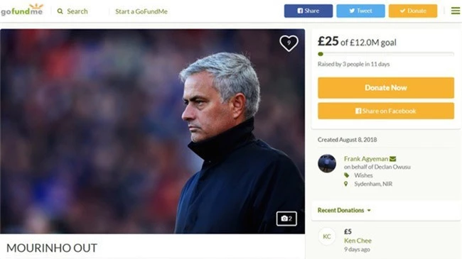 Ngán ngẩm với trận thua Brighton, fan cuồng Man Utd gây quỹ bồi thường hợp đồng sa thải Jose Mourinho - Ảnh 3.