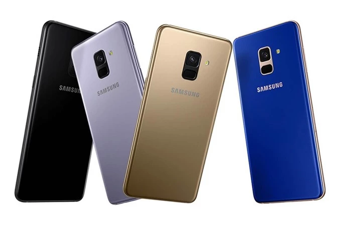 6. Samsung Galaxy A8 2018 (dung lượng pin: 3.000 mAh, thời gian sạc đầy: 97 phút).