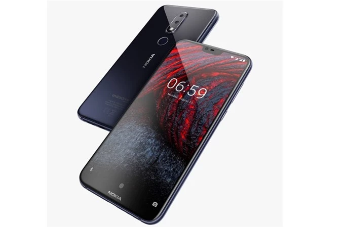 Nokia 6.1 Plus sử dụng khung viền bằng kim loại, 2 bề mặt phủ kính cường lực Corning Gorilla Glass 3. Máy sở hữu kích thước 147,2x70,98x7,99 mm, trọng lượng 151 g.