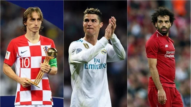 
Modric, C.Ronaldo, Salah là 3 ứng cử viên tranh giải Cầu thủ xuất sắc nhất UEFA
