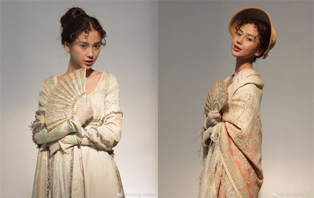Angelababy khác lạ trong trang phục của phụ nữ phương Tây thế kỷ XIX