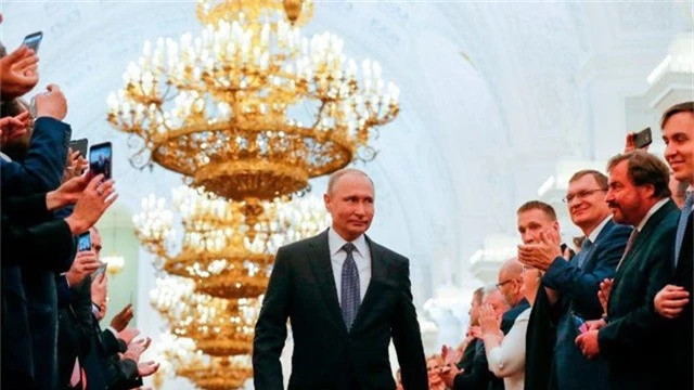 Tổng thống Putin trong lễ nhậm chức tại Điện Kremlin hồi tháng 5 (Ảnh: Reuters)