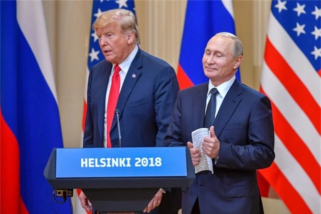 Tổng thống Putin và Tổng thống Trump gặp nhau tại Helsinki, Phần Lan (Ảnh: AFP)