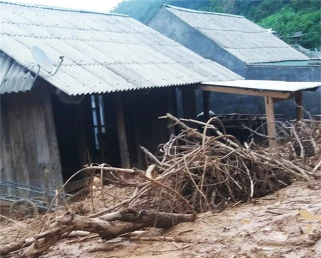 Đất đá, cây rừng bủa vây, chực vùi lấp khu nhà ở của giáo viên