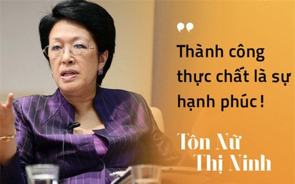 Doanh nhân Tôn Nữ Thị Ninh khẳng định thành công không chỉ đong đếm bằng tiền