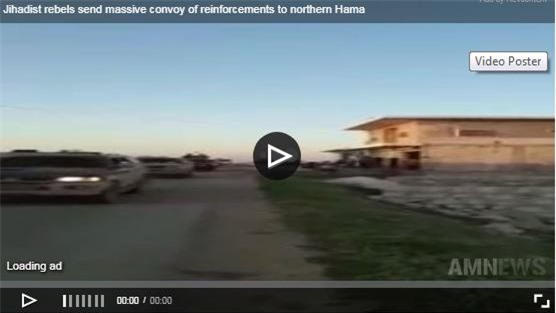 Clip: Phiến quân điều đoàn xe hùng hậu tới Bắc Hama đối phó quân đội Syria