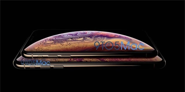 Hình ảnh bộ đôi iPhone XS bị rò rỉ, cho thấy tùy chọn kích thước và màu mới.