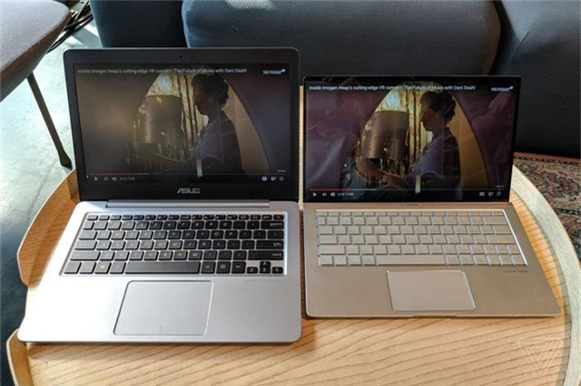 So sánh viền màn hình của ZenBook 13 mới (phải) so với phiên bản cũ ra mắt năm ngoái