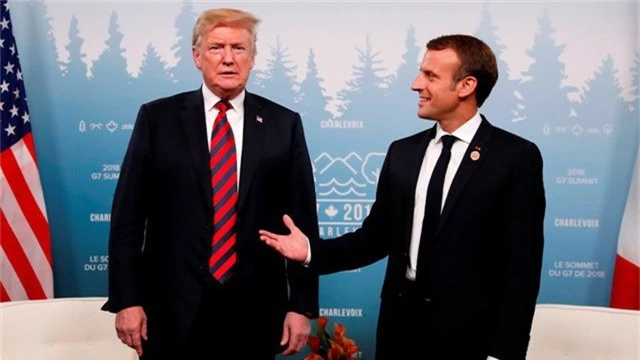 Tổng thống Mỹ Donald Trump và Tổng thống Pháp Emmanuel Macron (Ảnh: Reuters)