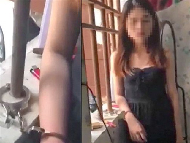 Tạm đình chỉ công tác thiếu úy công an còng tay bạn gái vào cửa sổ