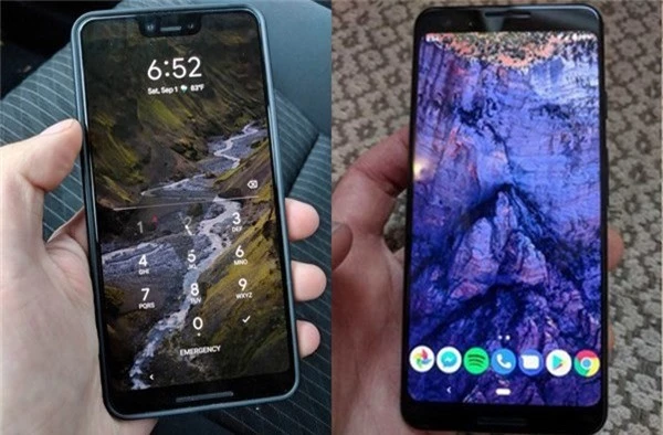 Ảnh thực tế Pixel 3 (trái) và Pixel 3 XL bị rò rỉ trước giờ ra mắt