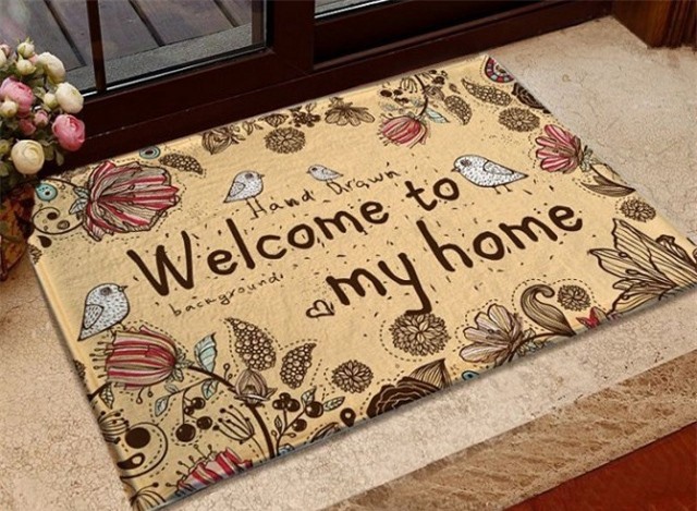 Hóa giải phong thủy xấu cửa chính với thảm chùi chân