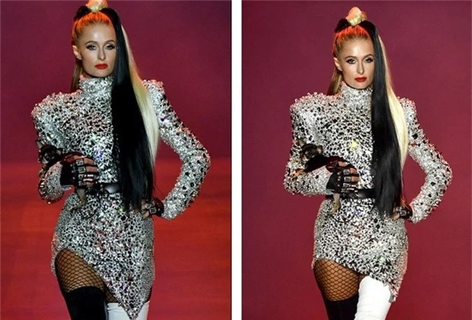 paris hilton diện đầm lấp lánh, làm vedette tỏa sáng trên sàn catwalk hình 4 paris hilton dien dam lap lanh, lam vedette toa sang tren san catwalk hinh 4