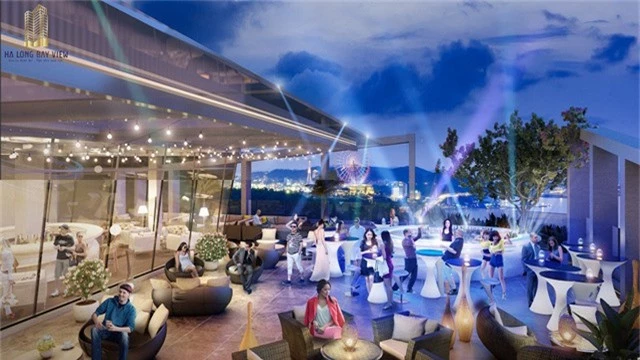 Hạ Long Bay View sở hữu nhiều tiện ích đẳng cấp như Skybar, vườn thượng uyển, nhà hàng VIP…