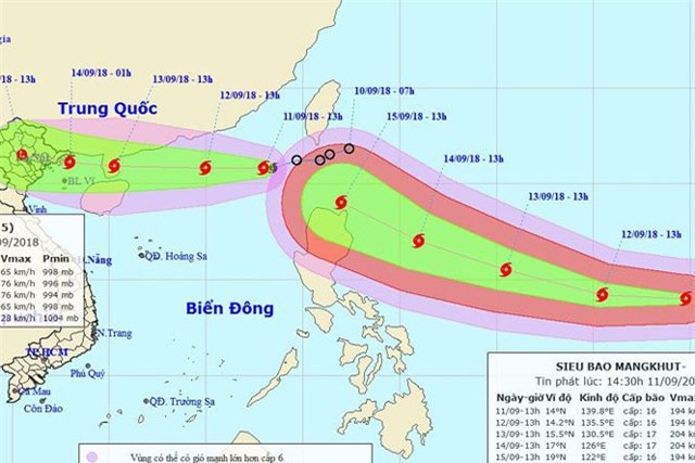 Khẩn cấp ứng phó với siêu bão Mangkhut và bão số 5