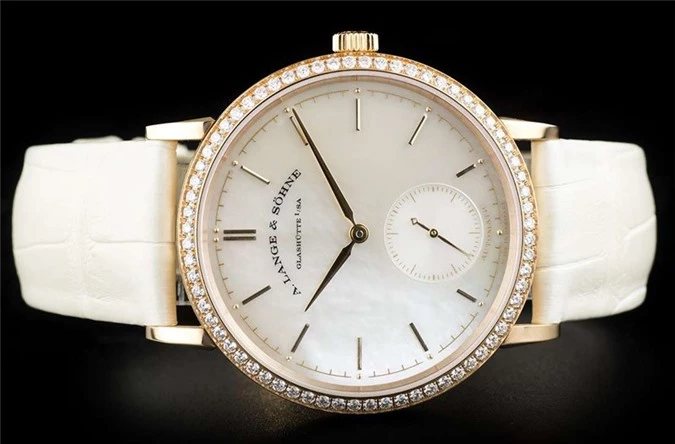 3. A. Lange and Sohne Saxonia Mother-Of-Pearl and Diamond.
