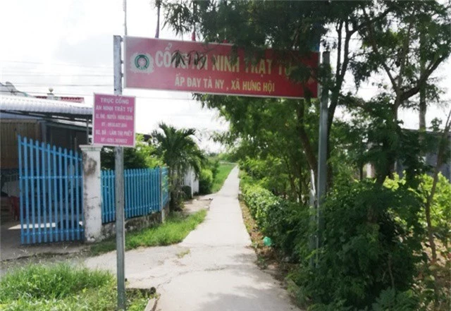 Đường vào ấp Đay Tà Ni, xã Hưng Hội, huyện Vĩnh Lợi (tỉnh Bạc Liêu), nơi xảy ra vụ án mạng kinh hoàng vào ngày 24/7.