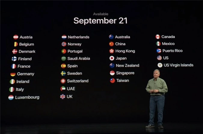 Các quốc gia và vùng lãnh thổ được mua iPhone Xs và iPhone Xs Max trong đợt 2.