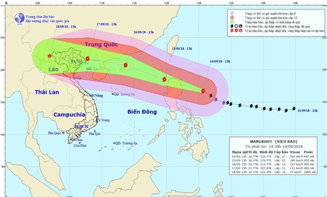 CẬP NHẬT: Tin mới nhất về Siêu bão Mangkhut và các chỉ đạo ứng phó