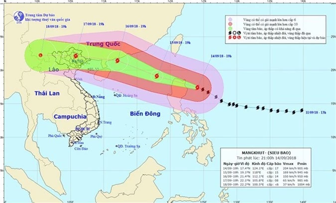 Dự báo thời tiết 15/9: Siêu bão vào biển Đông, gần 400.000 quân ứng trực