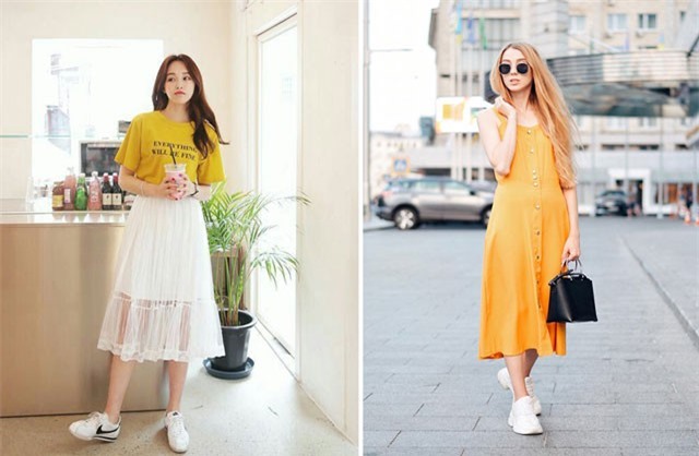 Sắc vàng được phái nữ yêu chuộng cho trang phục thu