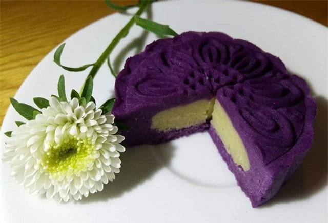 Hướng dẫn làm bánh Trung thu khoai lang tím không cần lò nướng