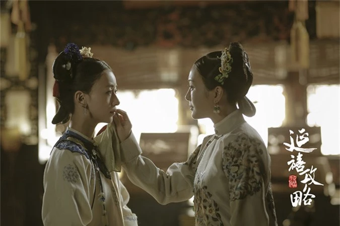 Ngô Cẩn Ngôn vai Ngụy Anh Lạc và Tần Lam vai Phú Sát hoàng hậu trong phim Diên Hi công lược. Ảnh: QQ