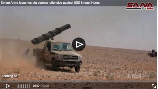 Clip: Quân đội Syria giáng đòn trả đũa IS dữ dội ở Đông Homs