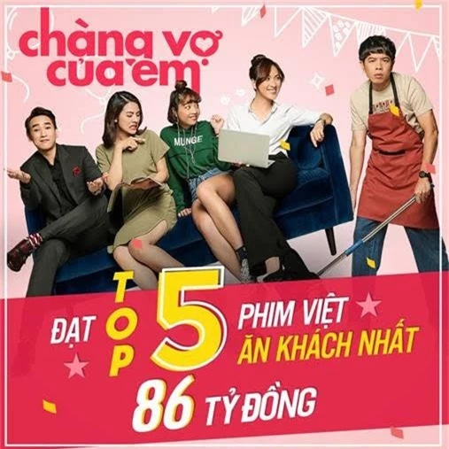 Chàng vợ của em đạt doanh thu 86 tỷ đồng, lọt top 5 phim Việt ăn khách nhất - Ảnh 1.