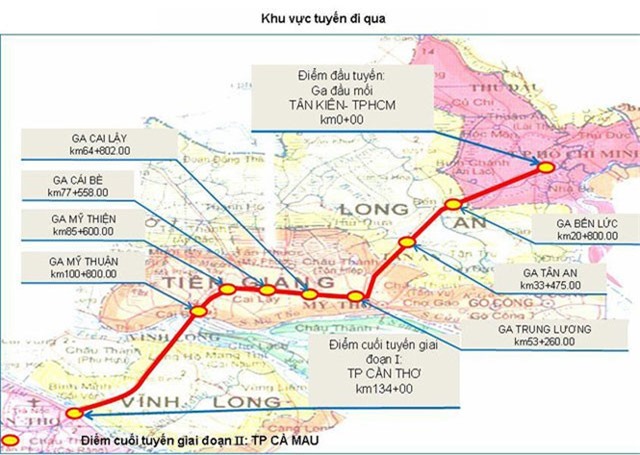 Đổi hướng đường sắt cao tốc TP.HCM - Cần Thơ giảm 17.000 tỉ đồng