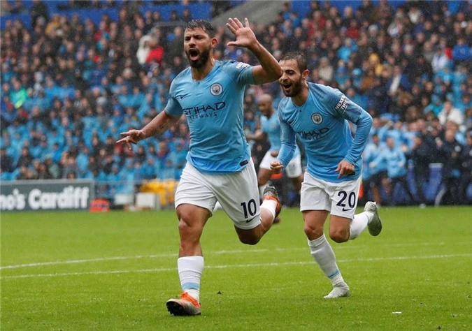 Man City đại thắng 5-0 trước Cardiff.