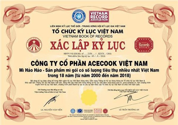Hảo Hảo lập kỷ lục sản phẩm mì ăn liền được tiêu thụ nhiều nhất Việt Nam