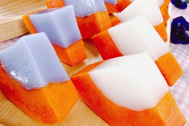 Học cách làm đu đủ thạch sữa dừa mát lịm