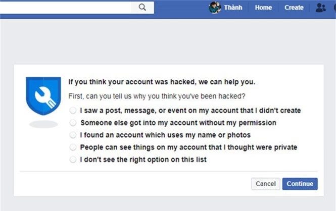 Nên làm gì khi bị tin tặc chiếm tài khoản Facebook? - ảnh 1