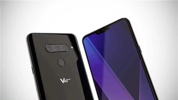 LG V40 ThinQ lá» áº£nh máº·t trÆ°á»c, cÃ³ tai thá», camera selfie kÃ©p