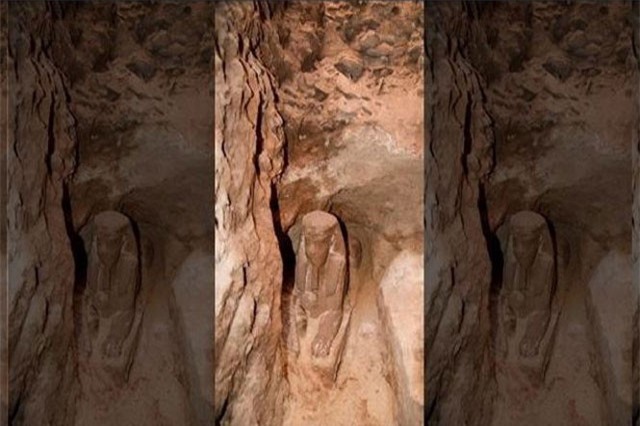 Tượng nhân sư tuyệt đẹp được phát hiện tại ngôi đền Ai Cập cổ đại