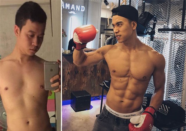 Ông bố 'bụng bia' 8x 'lột xác' thành nam thần 6 múi nhờ tập gym