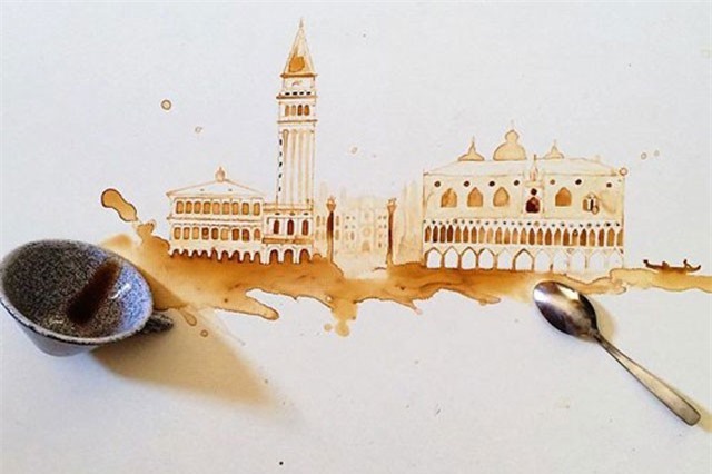 Ngắm những tác phẩm tuyệt đẹp từ trà và cà phê