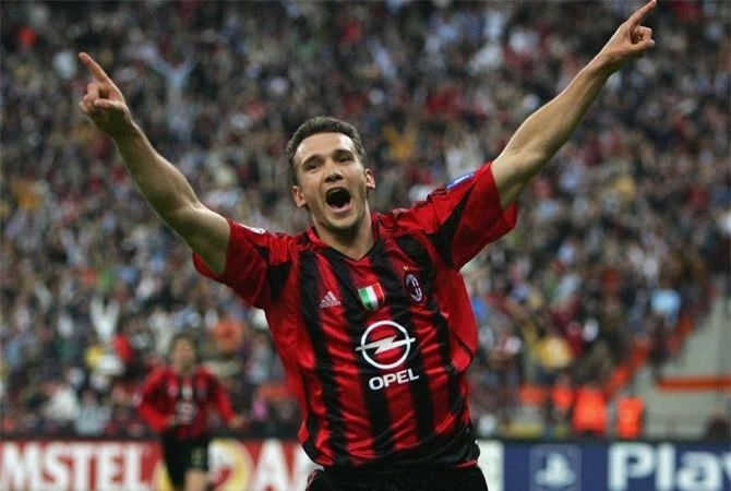 5. Andriy Shevchenko (Dynamo Kyiv, Milan, Chelsea; 59 bàn).