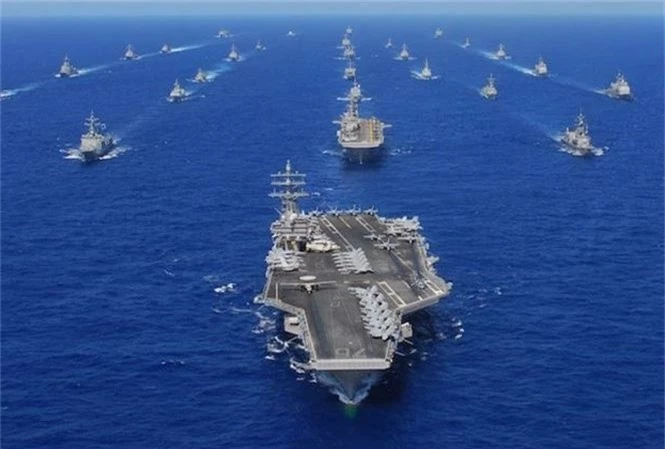 Đội hình tàu mặt nước của hạm đội Thái Bình Dương. Ảnh: US Navy