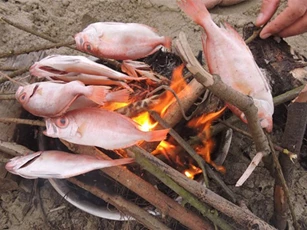 Mặn mà cá bã trầu nướng xứ Quảng