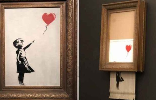 Họa sĩ tiết lộ lí do tự hủy tranh 1 triệu bảng Anh ở buổi đấu giá