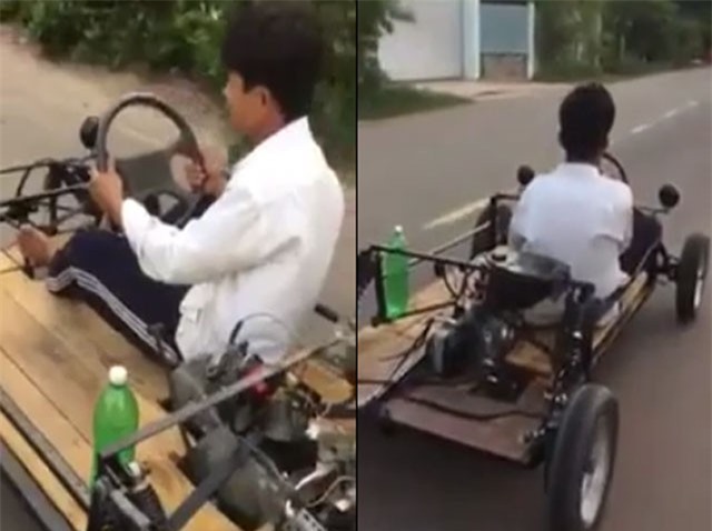 Clip: Cận cảnh chiếc xe mui trần tự chế siêu "độc" của anh nông dân Củ Chi